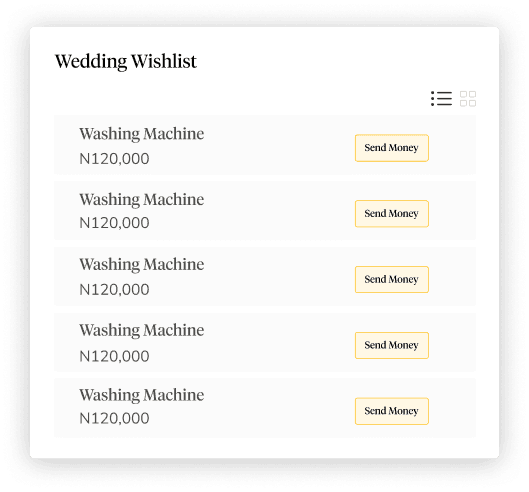 a wishlist